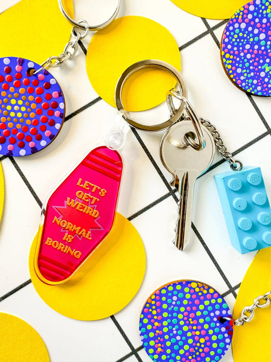 Stoofy “Let’s Get Weird” Motel Style Keyring - STOOFY