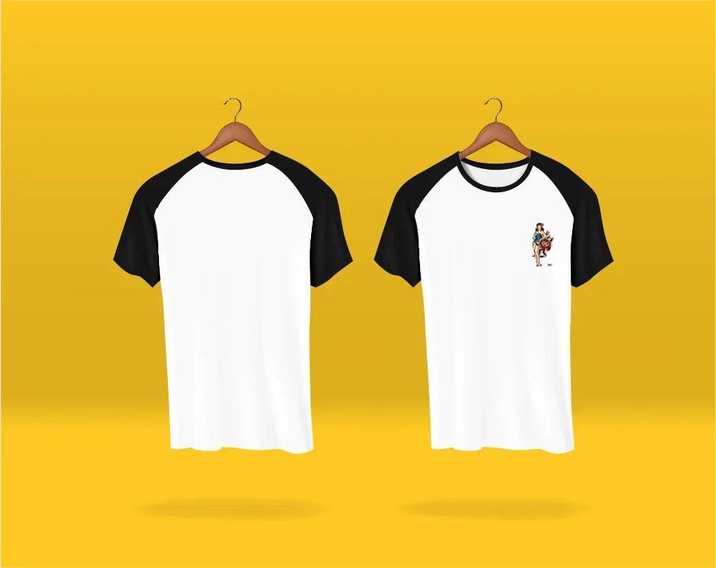 "Well Hello There!" Pin-Up Unisex Raglan Sleeve T-Shirt - STOOFY