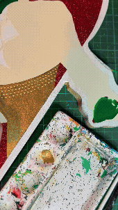Frankie & Bridie - Original Mixed-Media Diptych by Stoofy - STOOFY