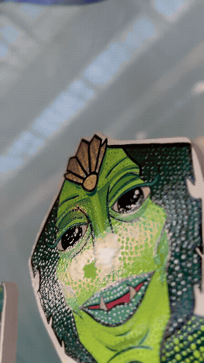 Gill from the Black Lagoon - Original Mixed-Media Artwork by Stoofy - STOOFY