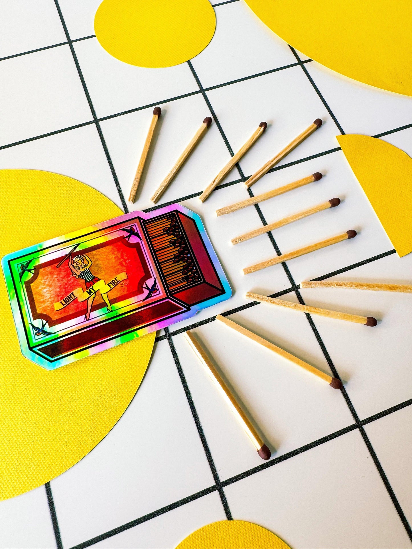 Stoofy “Light My Fire” Holographic Vinyl Sticker - STOOFY