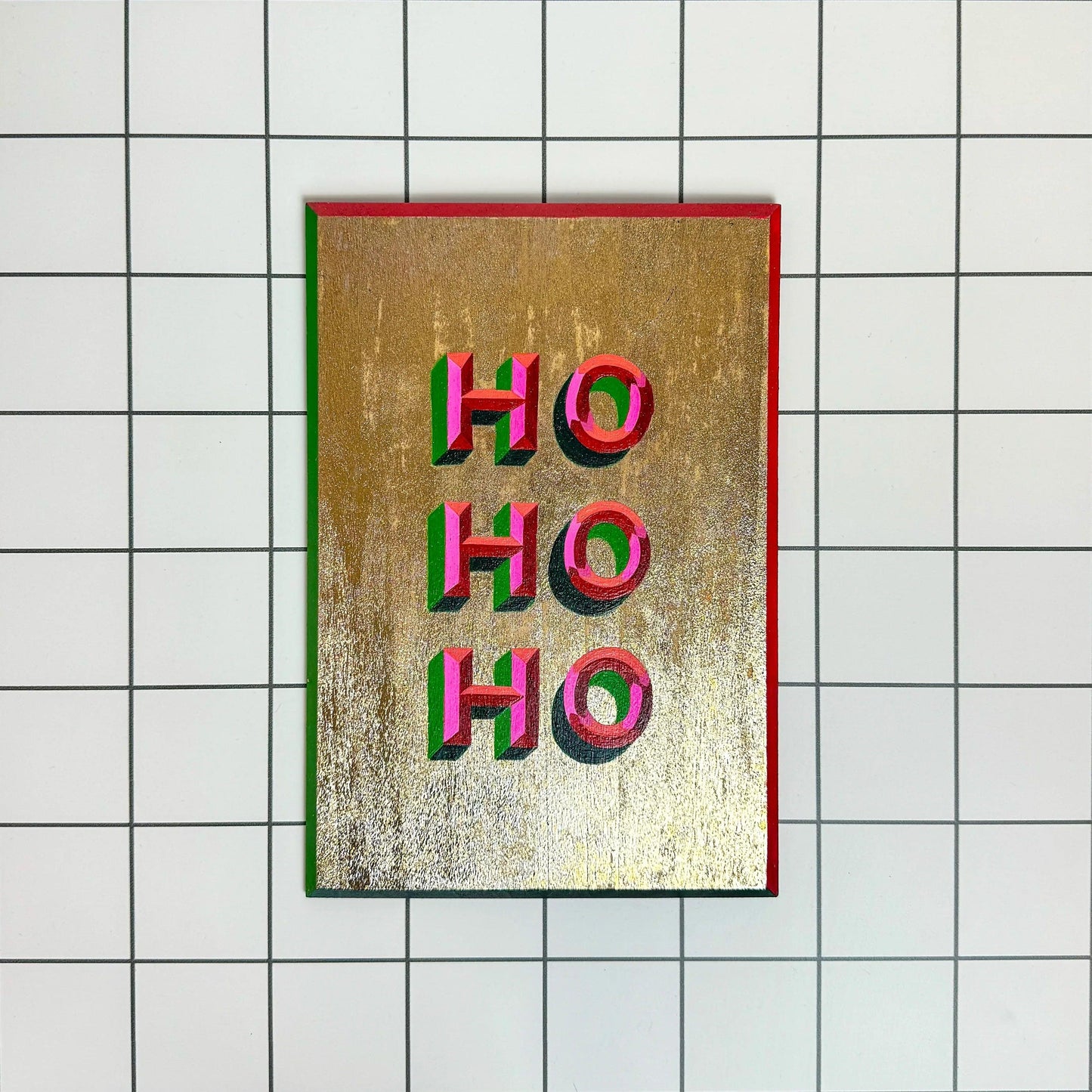 Ho Ho Ho | Original Hand-Painted Christmas Sign | Stoofy - STOOFY