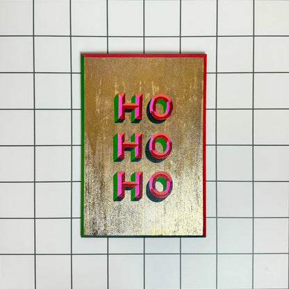Ho Ho Ho | Original Hand-Painted Christmas Sign | Stoofy - STOOFY