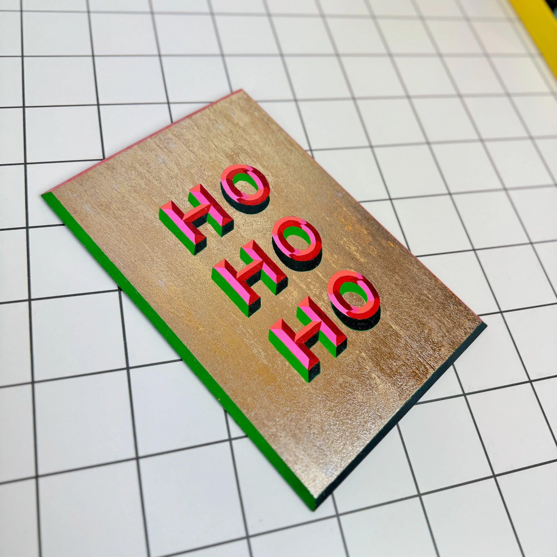 Ho Ho Ho | Original Hand-Painted Christmas Sign | Stoofy - STOOFY