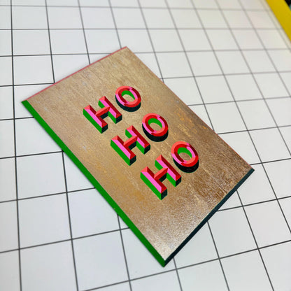 Ho Ho Ho | Original Hand-Painted Christmas Sign | Stoofy - STOOFY
