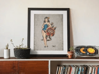 "Well Hello There!" Pin-Up A3 Art Print - STOOFY