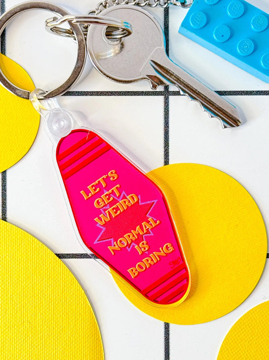 Stoofy “Let’s Get Weird” Motel Style Keyring - STOOFY