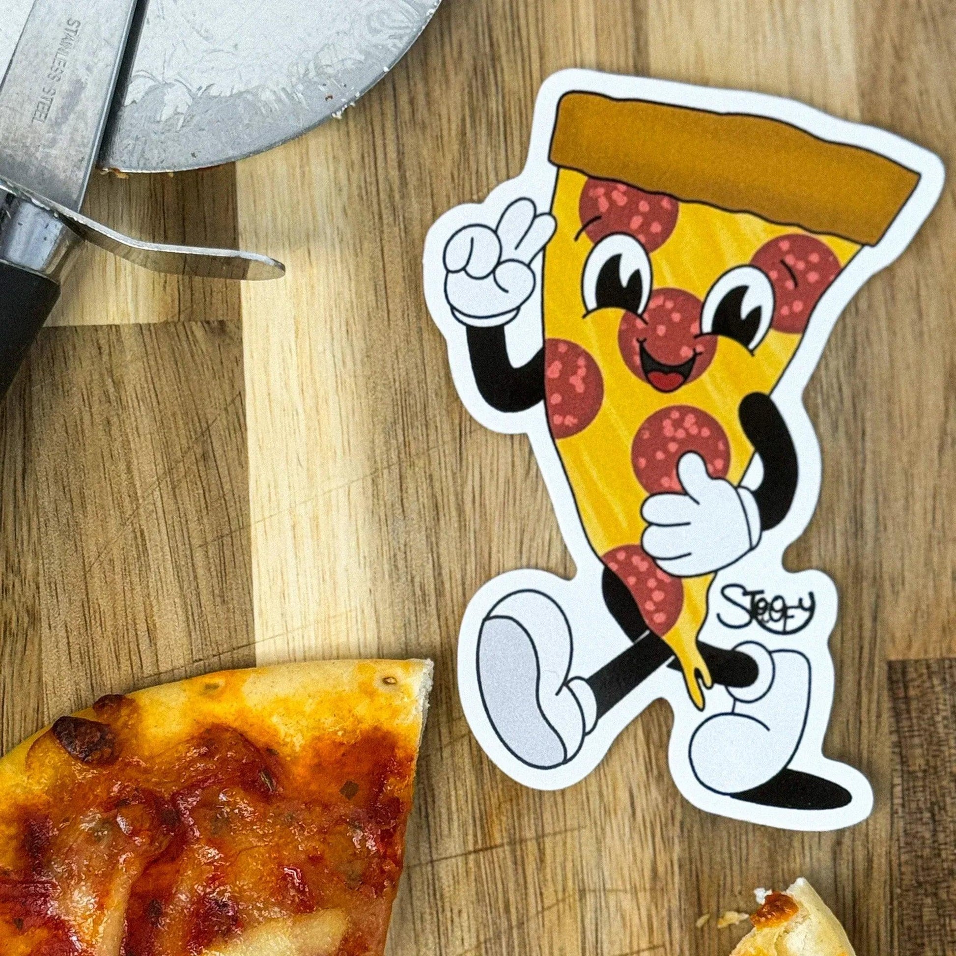 "Pizza Pal" Die-Cut Vinyl Sticker - STOOFY