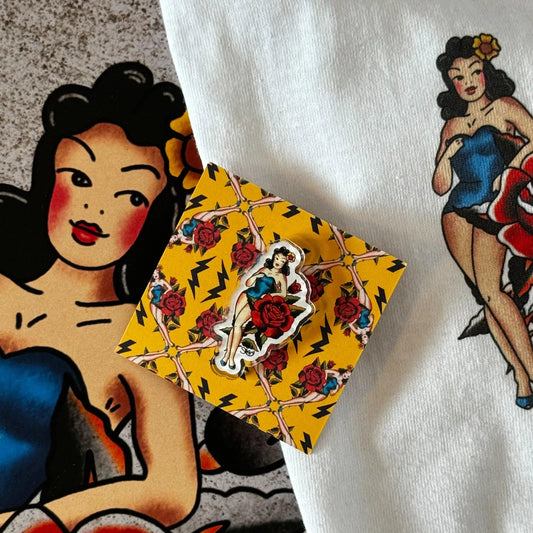 “Well Hello There!” Pin Up Badge - STOOFY