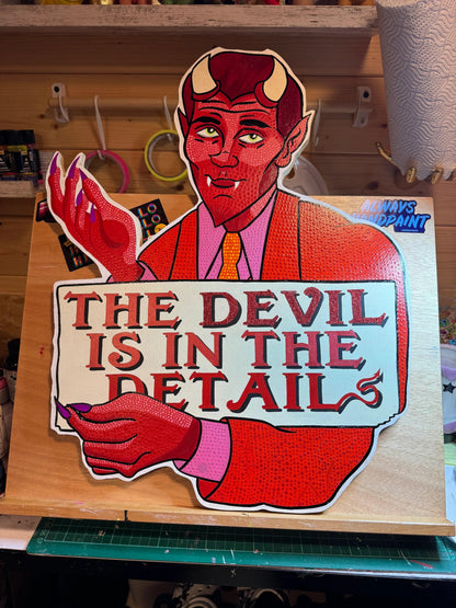 The Devil is in the Detail - Original Mixed-Media Artwork by Stoofy - STOOFY