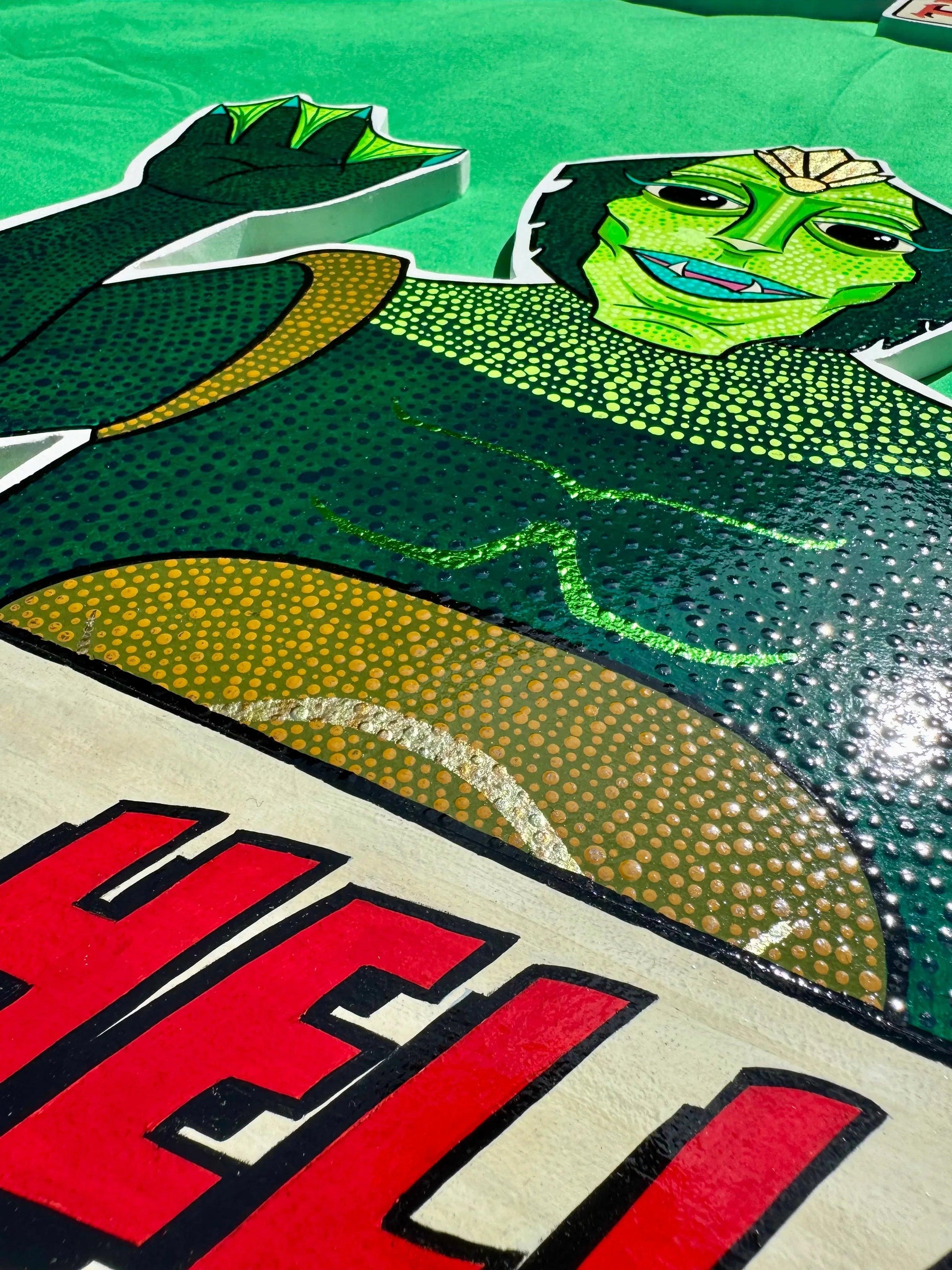 Gill from the Black Lagoon - Original Mixed-Media Artwork by Stoofy - STOOFY