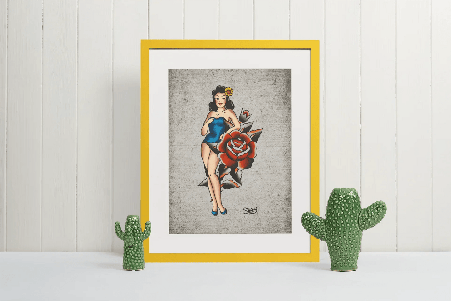 "Well Hello There!" Pin-Up A3 Art Print - STOOFY