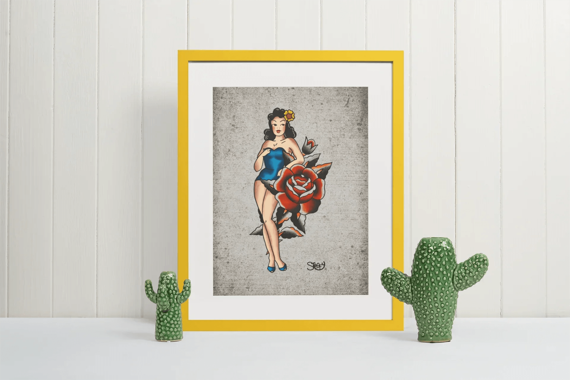 "Well Hello There!" Pin-Up A3 Art Print - STOOFY