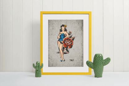 "Well Hello There!" Pin-Up A3 Art Print - STOOFY