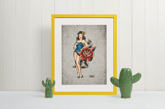 "Well Hello There!" Pin-Up A3 Art Print - STOOFY