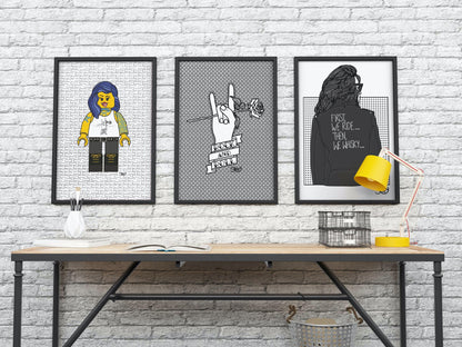 "It's Only Rock & Roll Baby" A3 Art Print - STOOFY