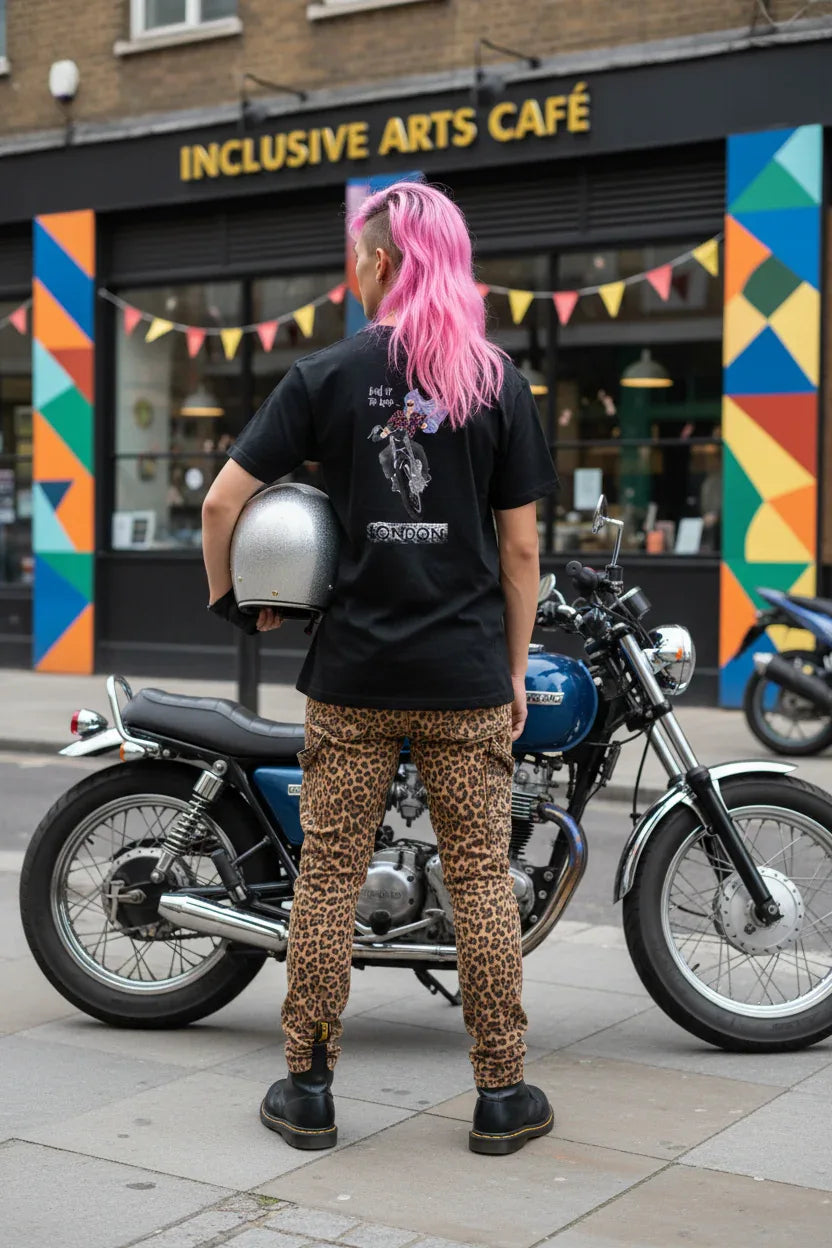 "Burn Up The Road..." Unisex Black T-Shirt - STOOFY