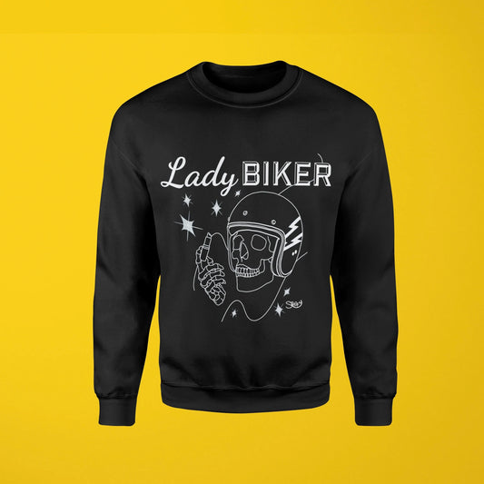 "Lady Biker" Black Sweatshirt - STOOFY