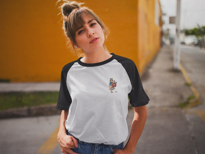 "Well Hello There!" Pin-Up Unisex Raglan Sleeve T-Shirt - STOOFY